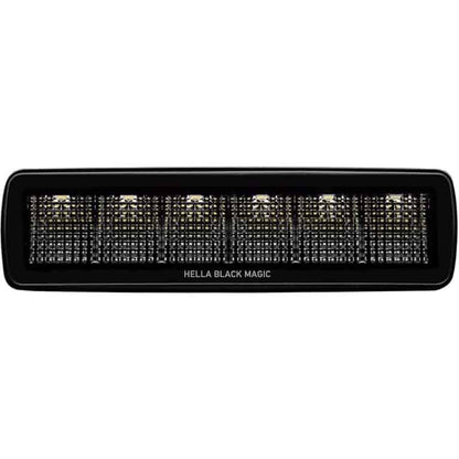 Hella Black Magic LED Mini Lightbar 6.2˝ Single Flush Mount (Flood)