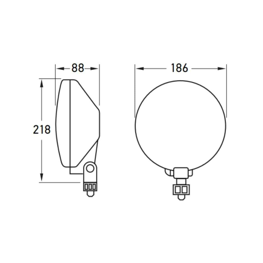 Hella Comet 700FF Driving Lamp Set with Clear Lens (Kit with 2 x Halogen bulbs)