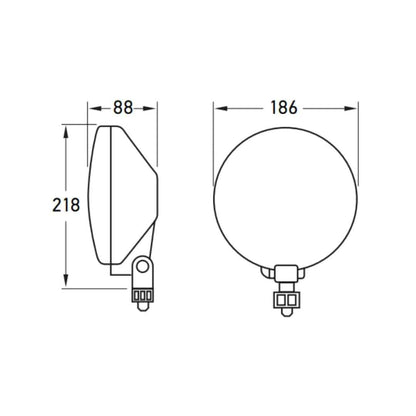 Hella Comet 700FF Driving Lamp Set with Clear Lens (Kit with 2 x Halogen bulbs)