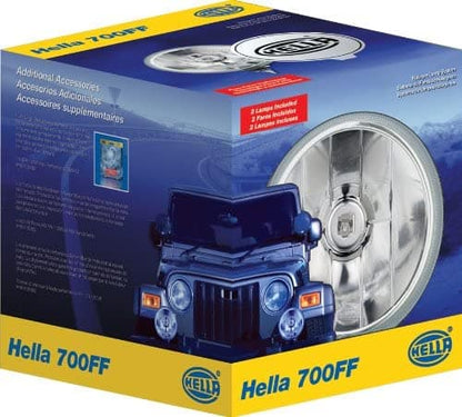 Hella Comet 700FF Driving Lamp Set with Clear Lens (Kit with 2 x Halogen bulbs)