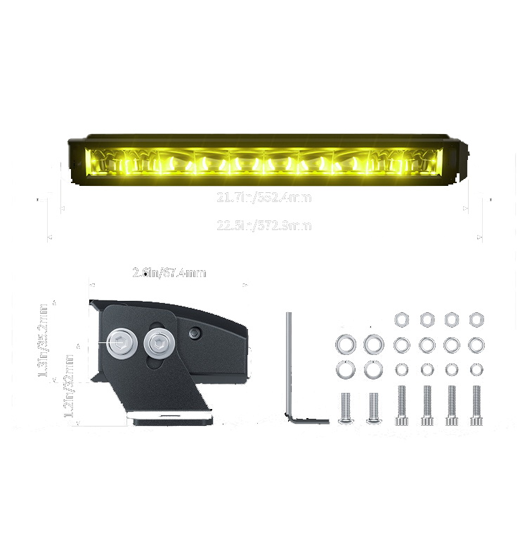Flex Adventures 30" Dual Colour LED Light Bar | White & Golden | 150W | IP68/IP69K | 9–36V | Far Beam