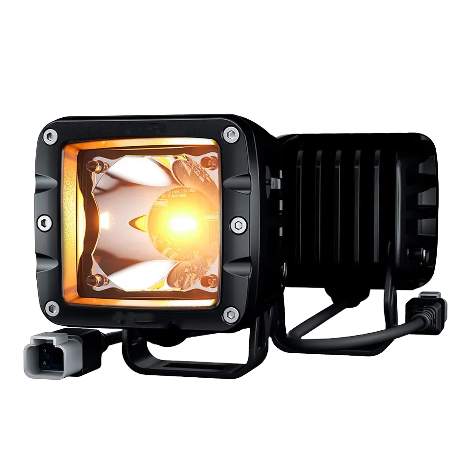 Flex Adventures Dual Colour LED Pod Lights | White & Amber | 2,700 Lumen | IP67 | 12–24V | Pair
