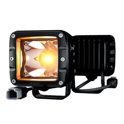 Flex Adventures Dual Colour LED Pod Lights | White & Amber | 2,700 Lumen | IP67 | 12–24V | Pair