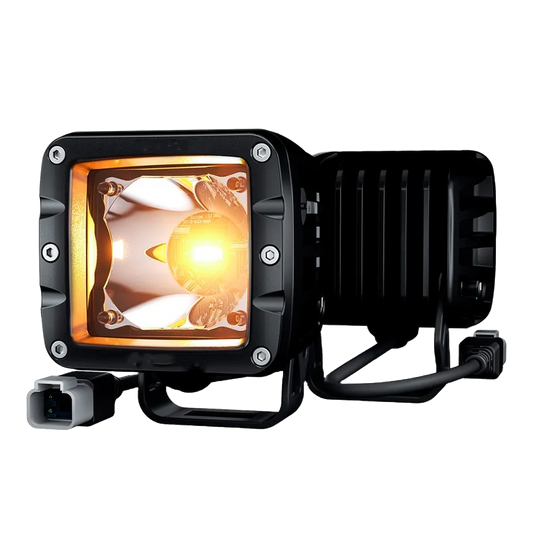 Flex Adventures Dual Colour LED Pod Lights | White & Amber | 2,700 Lumen | IP67 | 12–24V | Pair