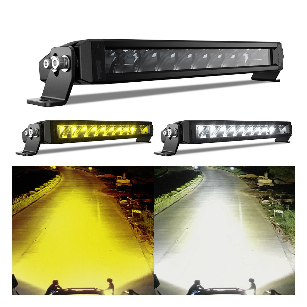 Flex Adventures 6" Dual Colour LED Light Bar | White & Golden | 90W | IP68/IP69K | 9–36V | Far Beam