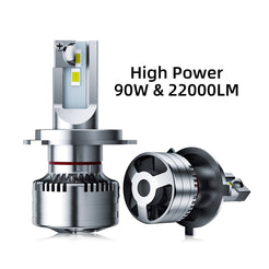 Flex Adventures F5 LED Headlight Bulb Set | H7 | 22,000 Lumen | 6500K | Plug & Play | 12–24V