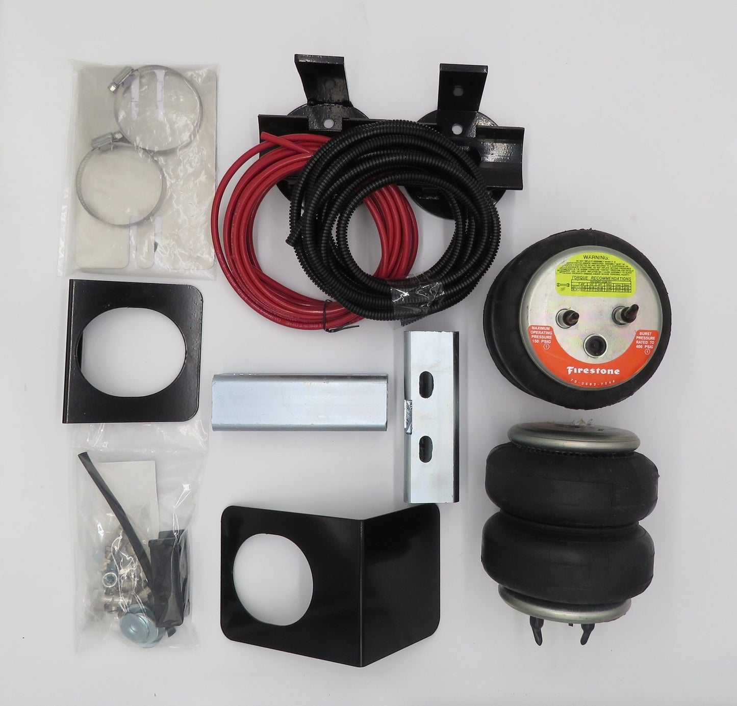 AIRMAX KIT – TOYOTA LAND CRUISER 40/70/75/76/79 SERIES LDV & SW 1960 ONWARDS  – NEW RED LABEL HEAVY DUTY AIR SPRING – REAR DRUM BRAKES / REAR DISC BRAKES STANDARD SUSPENSION.