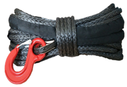 Winch Synthetic Rope Replacement (10mm x 26m) with removable hook -SYN10X26