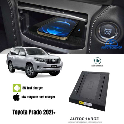 Wireless 18W fast charger for Toyota Prado 2021+ (iOS)