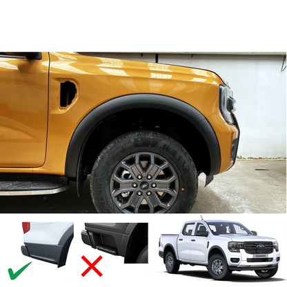 Ford Ranger 2023+ T9 V8 slimline Fender Flares Matt Back (Thai)