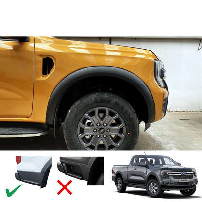 Ford Ranger 2023+ T9 V8 slimline Fender Flares Matt Back (Thai)