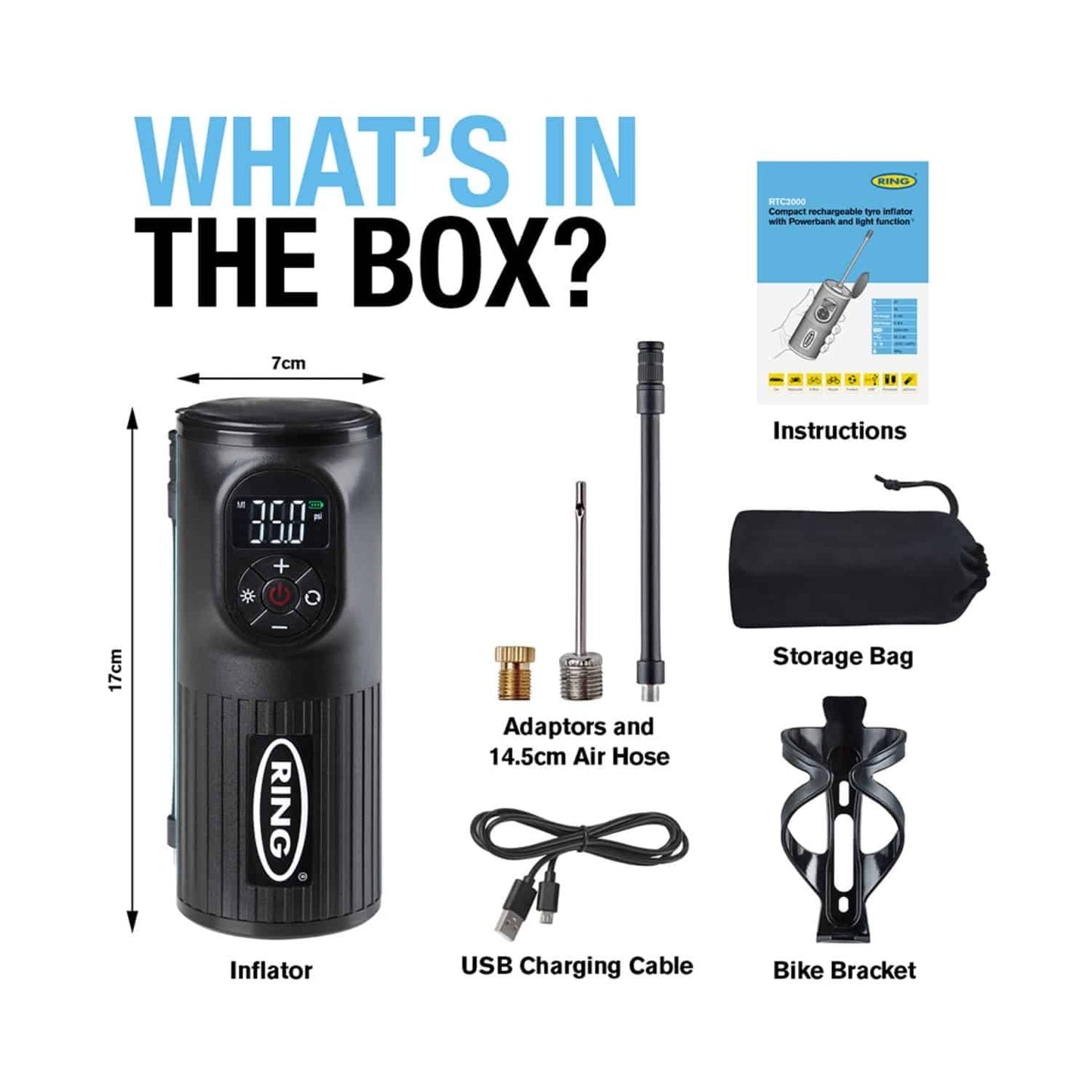 Ring Handheld Tyre Inflator