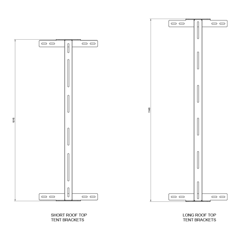 Roof Top Tent Brackets Short