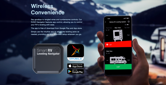 Flex Adventures Smart RV Leveling Navigator | Wireless Bluetooth Caravan & Motorhome Level (RVS01)