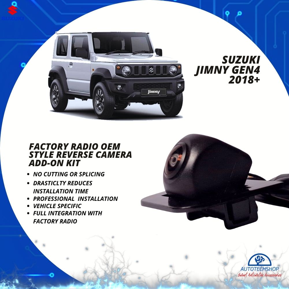 AutoTech Suzuki Jimny 2018+ OEM Style Reverse Camera Add-On Kit For Factory Radio