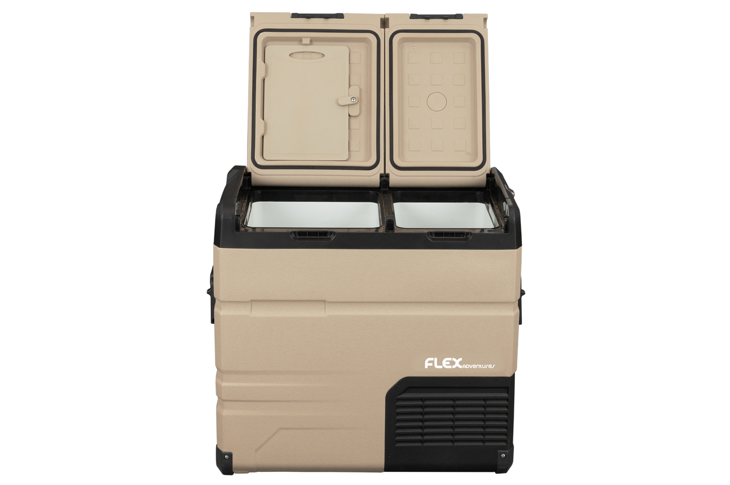 Flex Adventures TA55 55L T-Design Dual Zone Fridge Freezer | Solar Ready | Bluetooth | 12V/24V/240V