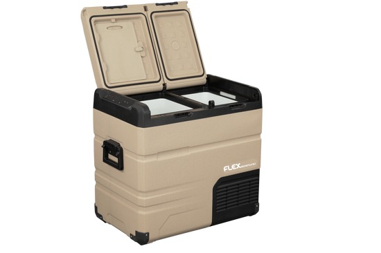 Flex Adventures TA55 55L T-Design Dual Zone Fridge Freezer | Solar Ready | Bluetooth | 12V/24V/240V