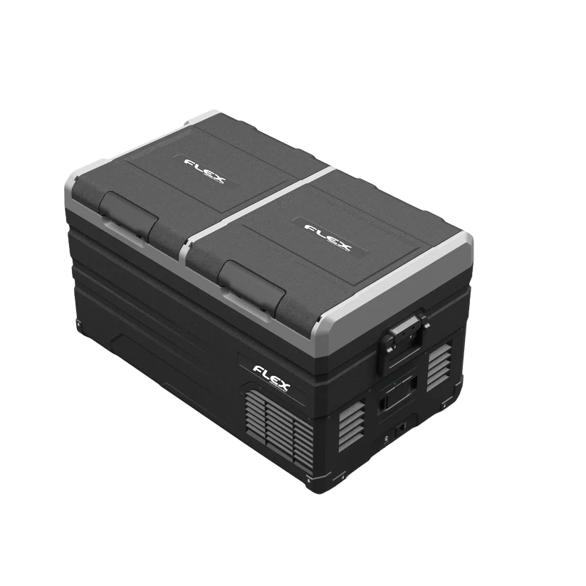 Flex Adventures TW75 75L Dual Zone Portable Fridge Freezer | Bluetooth App Control | 12V/24V/240V