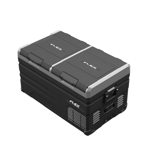 Flex Adventures TW75 75L Dual Zone Portable Fridge Freezer | Bluetooth App Control | 12V/24V/240V