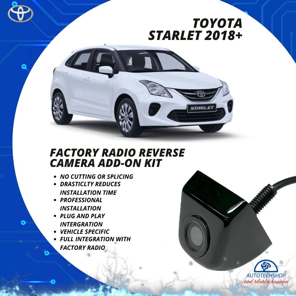 AutoVision Toyota Starlet 2018+ Reverse Camera Add-On Kit For Factory Radio