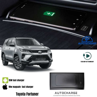 Wireless 18W fast charger for Toyota Fortuner GD6