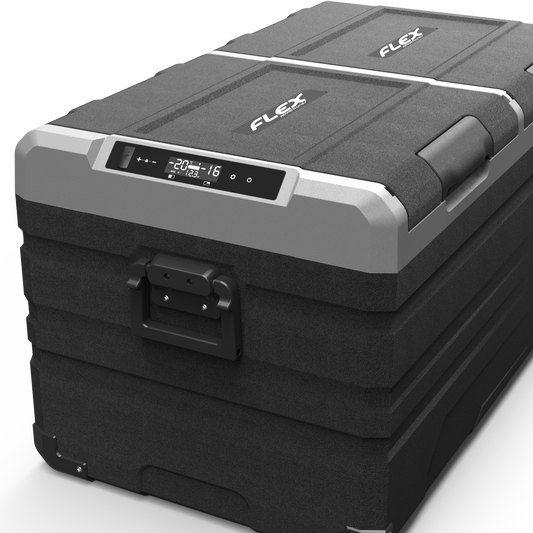 Flex TW95 Rugged Hard Plastic Dual Zone/Door Portable Fridge Freezer