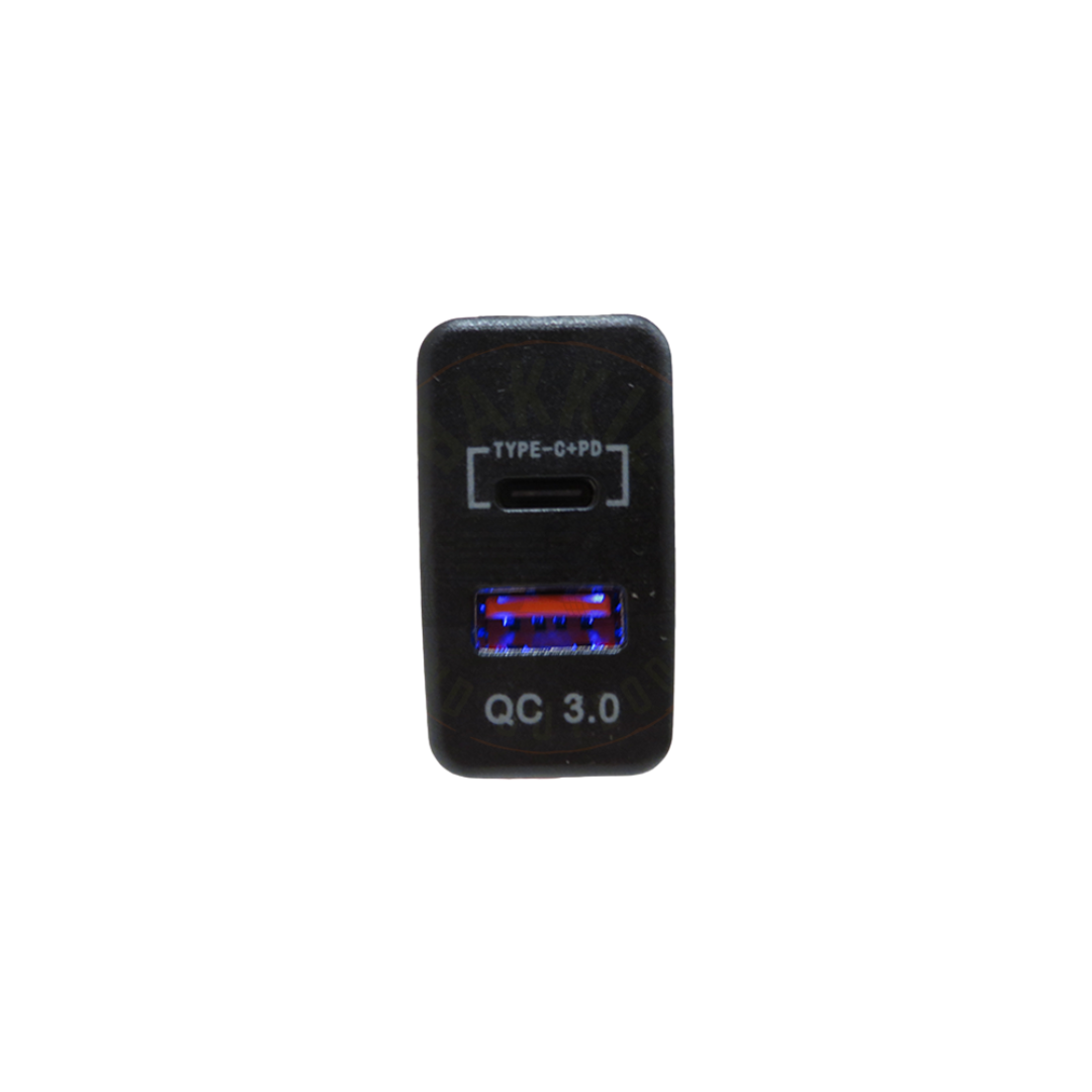 Big switch QC3 and QC4 charger with Blue LED