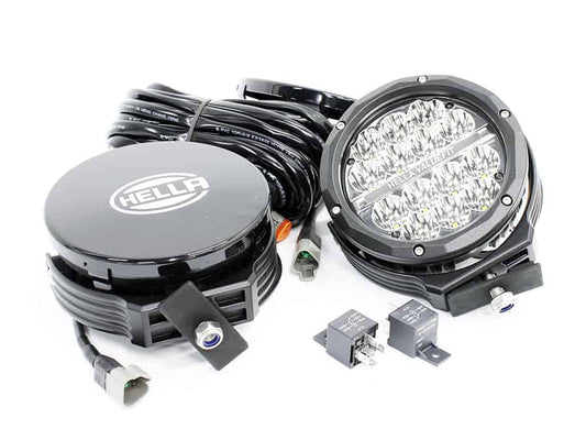 Hella ValueFit Supernova 6” LED Auxiliary Spot Light ECE Approved (2 Spotlights with wiring Harness)