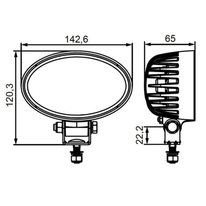 Hella Valuefit Round LED Worklight 18W - Spot