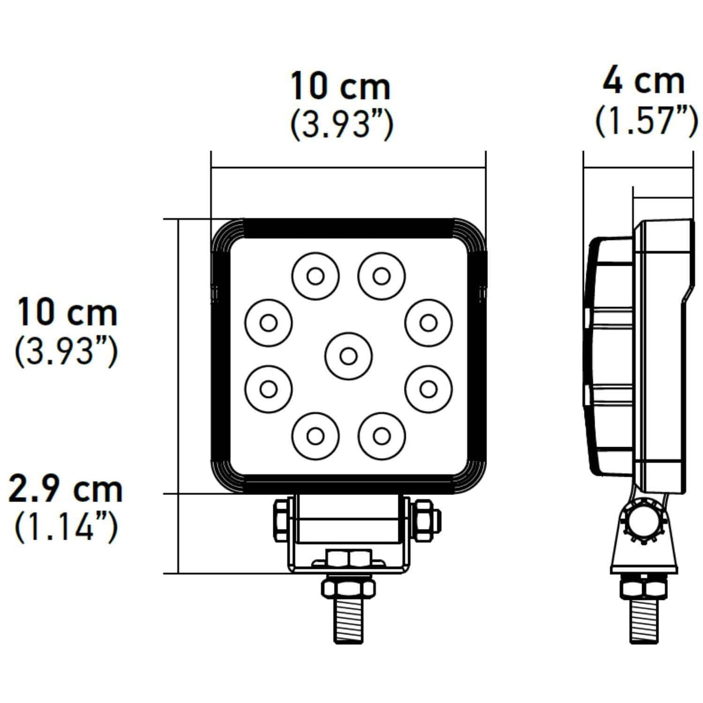 Hella Valuefit Square LED Worklight 15W - FLOOD