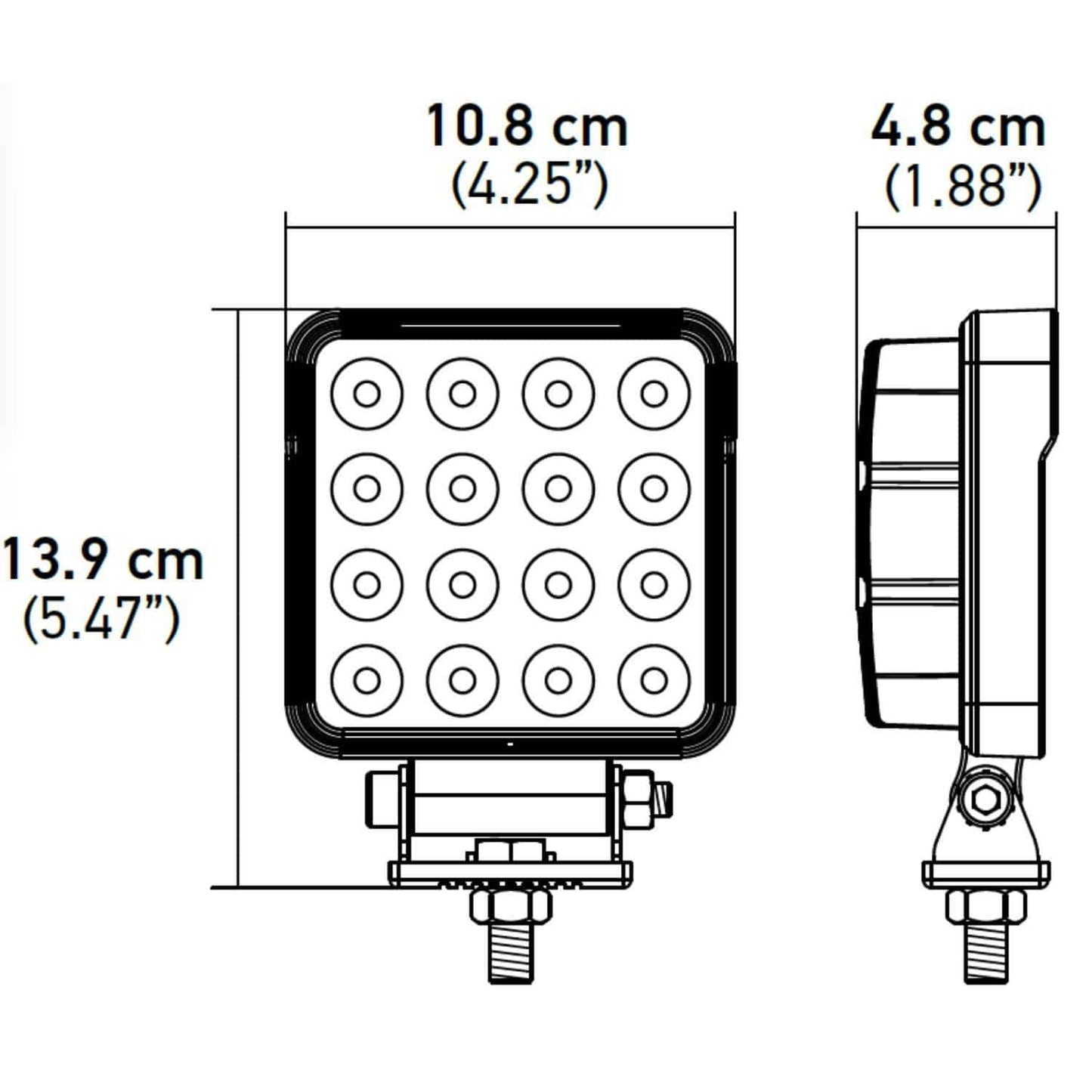 Hella Valuefit Square LED Worklight 25W - FLOOD