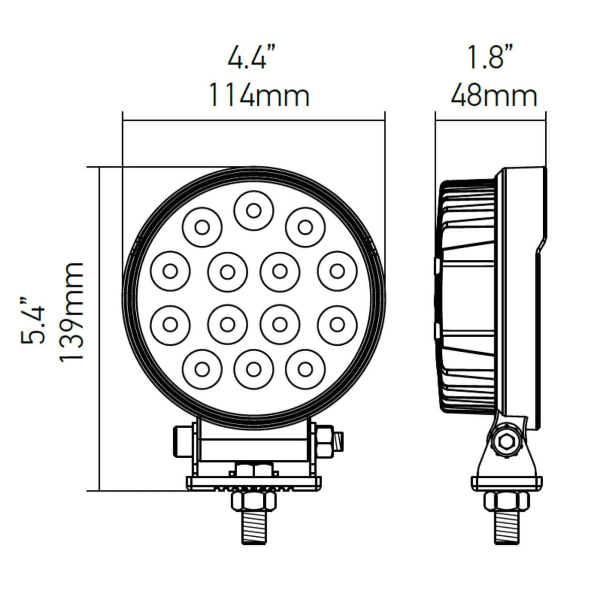 Hella Valuefit Round LED Worklight 22W - SPOT
