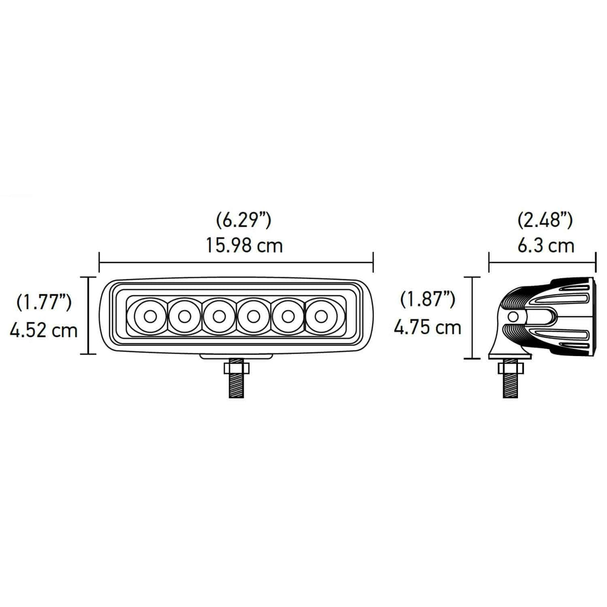 Hella Valuefit Mini Lightbar 6 LED Spot Light