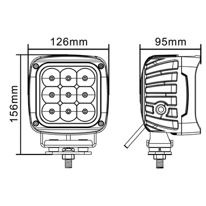Hella Valuefit Square LED Worklight 45W - SPOT
