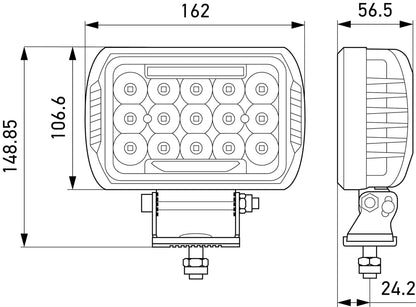 Hella Valuefit 450 LED Kit ECE Approved (2 Spotlights with wiring Harness)