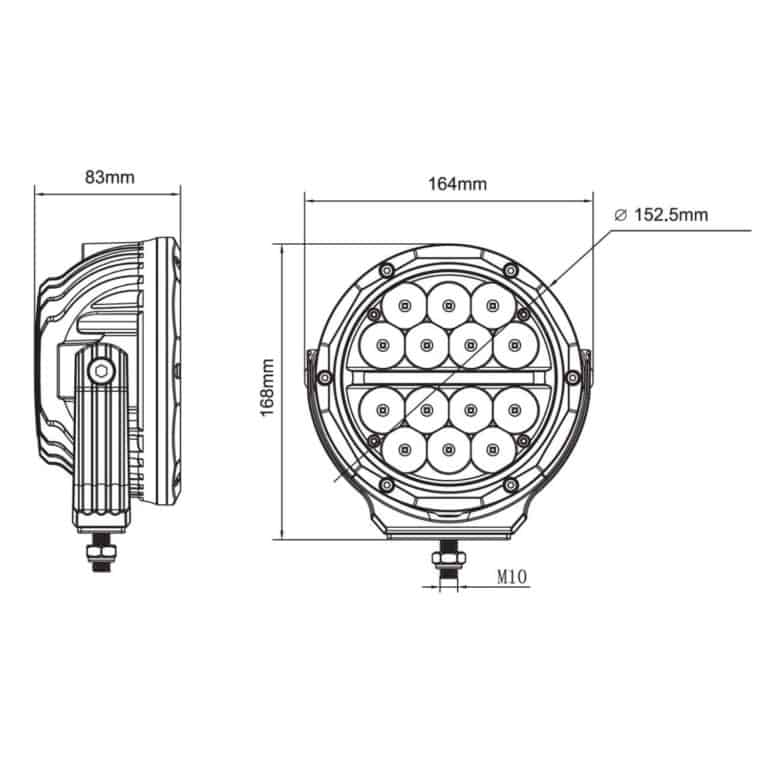 Hella Comet 500 12V Yellow Single