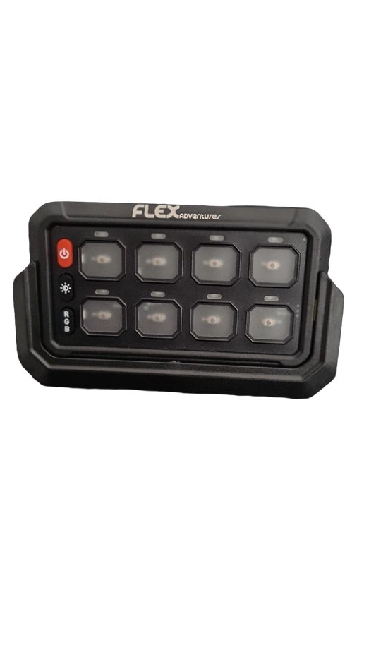 Flex Adventures 8G Wireless Wi-Fi Accessory Panel | 8 Circuit | 60A | 80m Range | 12V/24V