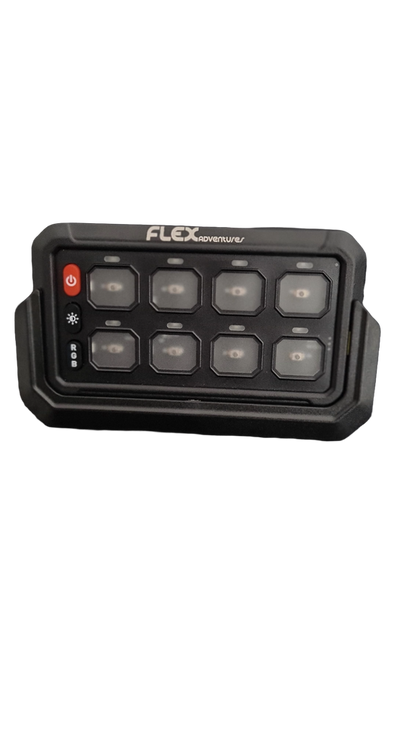 Flex Adventures FLEX 8G Wi-Fi Switch Panel | Wireless 8-Gang RGB Accessory Controller