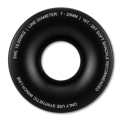 15-Ton Winch Ring (Synthetic Winch Rope Snatch Block)