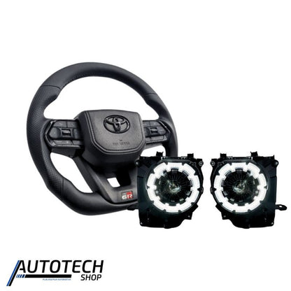 AutoTech Toyota GR 300 Sport Steering Wheel + AutoTech Land Cruiser 76 2024 Australian-Style Headlights
