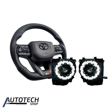 AutoTech Toyota GR 300 Sport Steering Wheel + AutoTech Land Cruiser 76 2024 Australian-Style Headlights