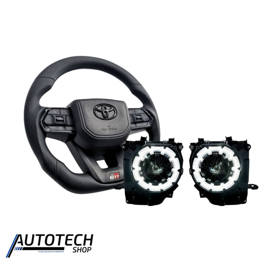 AutoTech Toyota GR 300 Sport Steering Wheel + AutoTech Land Cruiser 76 2024 Australian-Style Headlights