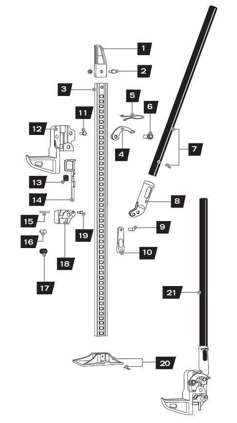 Steel Handle With Cotter Pin For Hi-Lift® Jack - 15-25