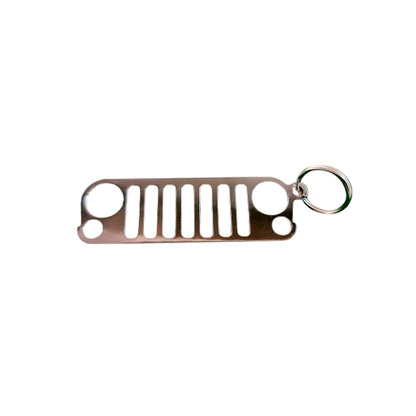 Jeep JK Advanced Key Ring  Polished Stainless Steel
