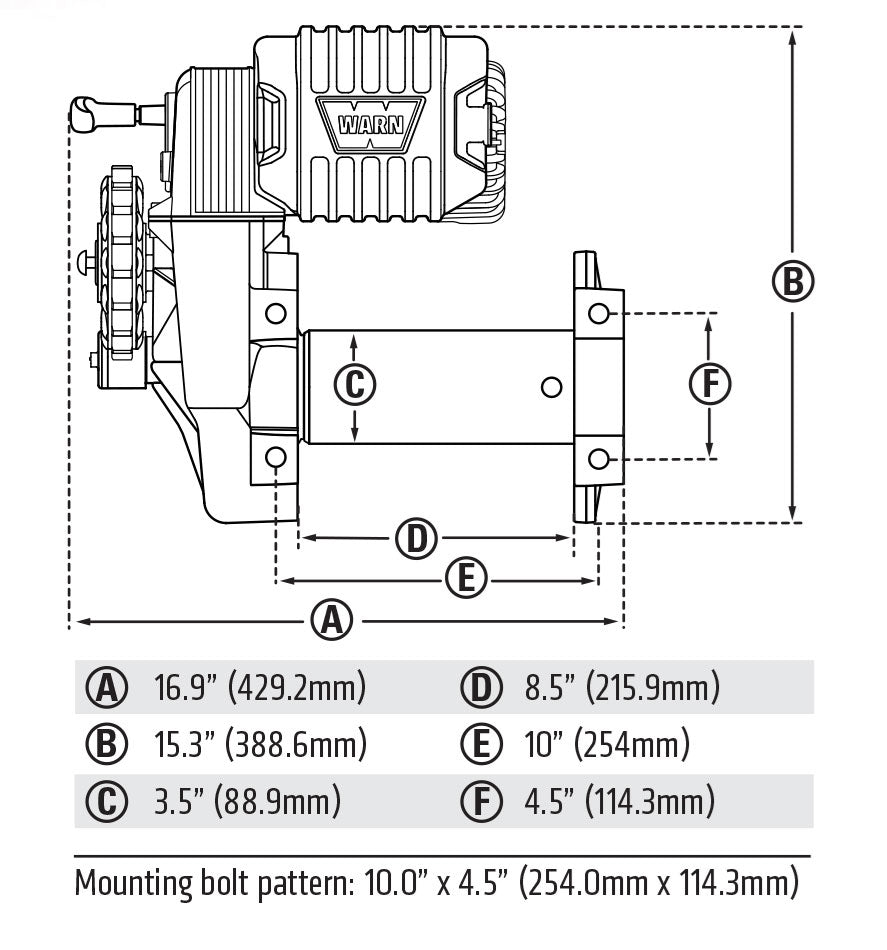 M8274 10,000LB WINCH WITH STEEL ROPE - 106170