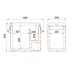 Flex NCF55 Camping Fridge/Freezer (12/24V + AC, Bluetooth App Control)