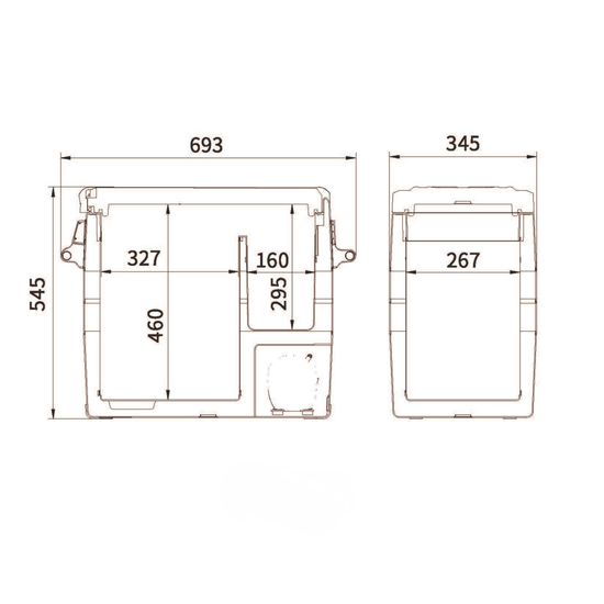 Flex NCF55 Camping Fridge/Freezer (12/24V + AC, Bluetooth App Control)