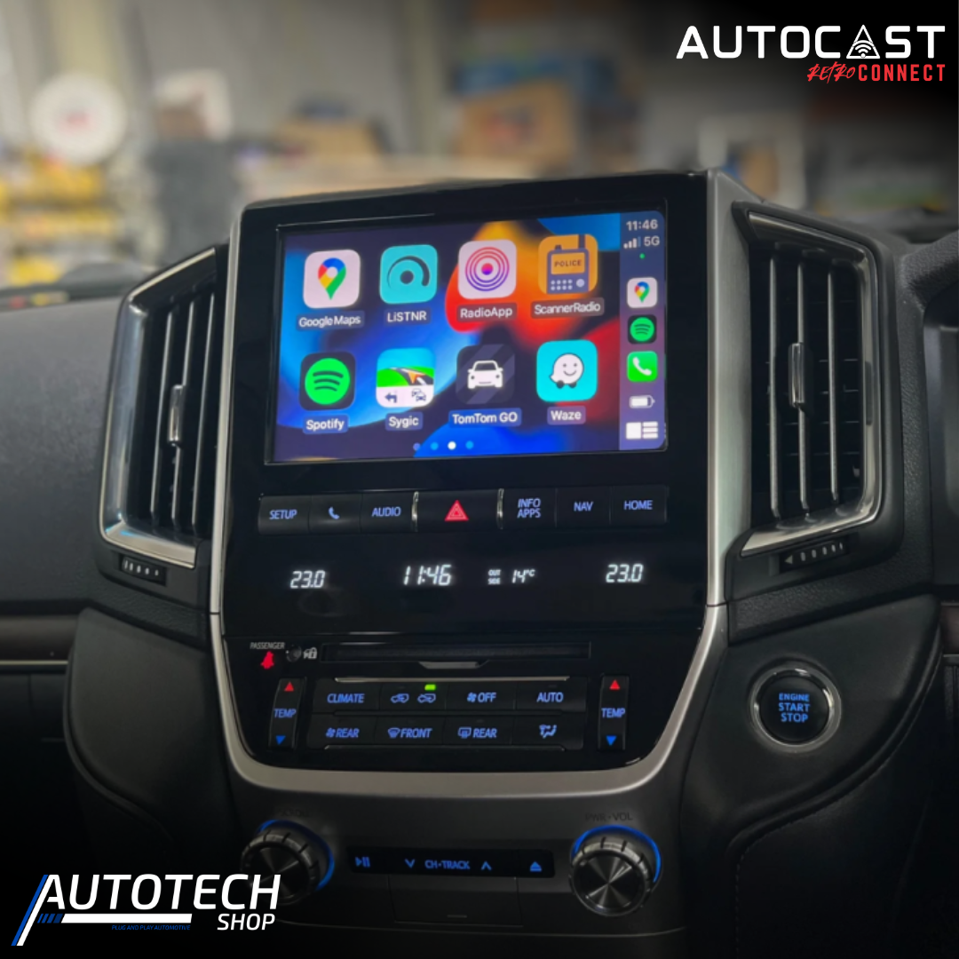 AutoCast Retro Connect CarPlay Android Auto Toyota Land Cruiser 200