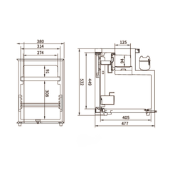 Flex R50 Upright Camping Fridge-Freezer