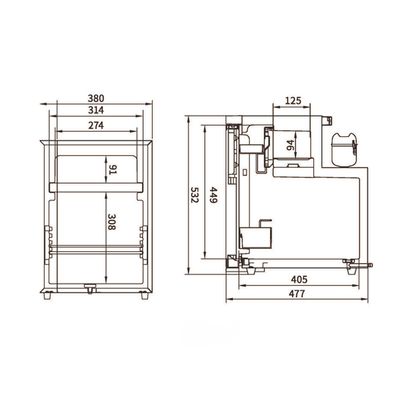 Flex R50 Upright Camping Fridge-Freezer